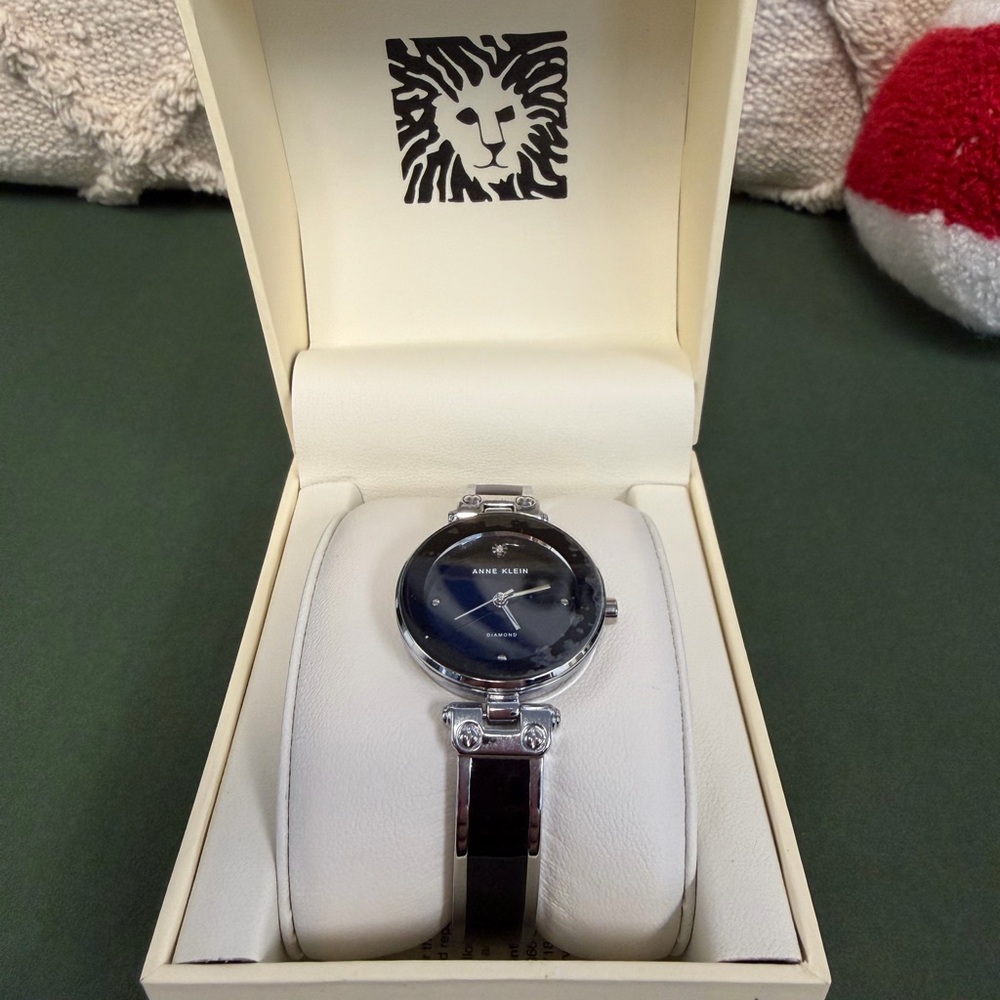 *SOLD*
Anne Klein Silver and Black Women’s Watch